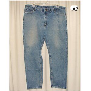 Wrangler Distressed Blue Denim Regular Fit JEANS, 44x32, 100% Cotton, 96501MR A7